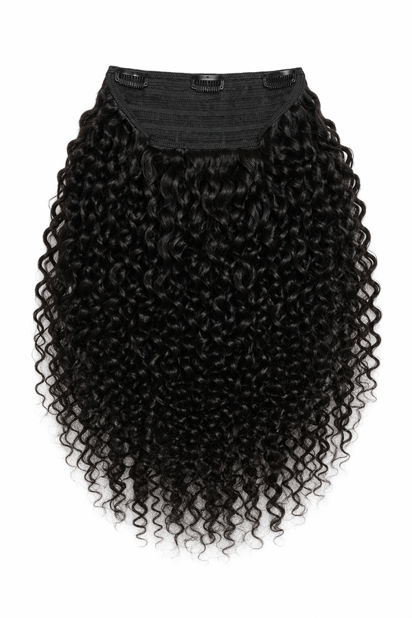 Burmese Curly Invisible Half Wig